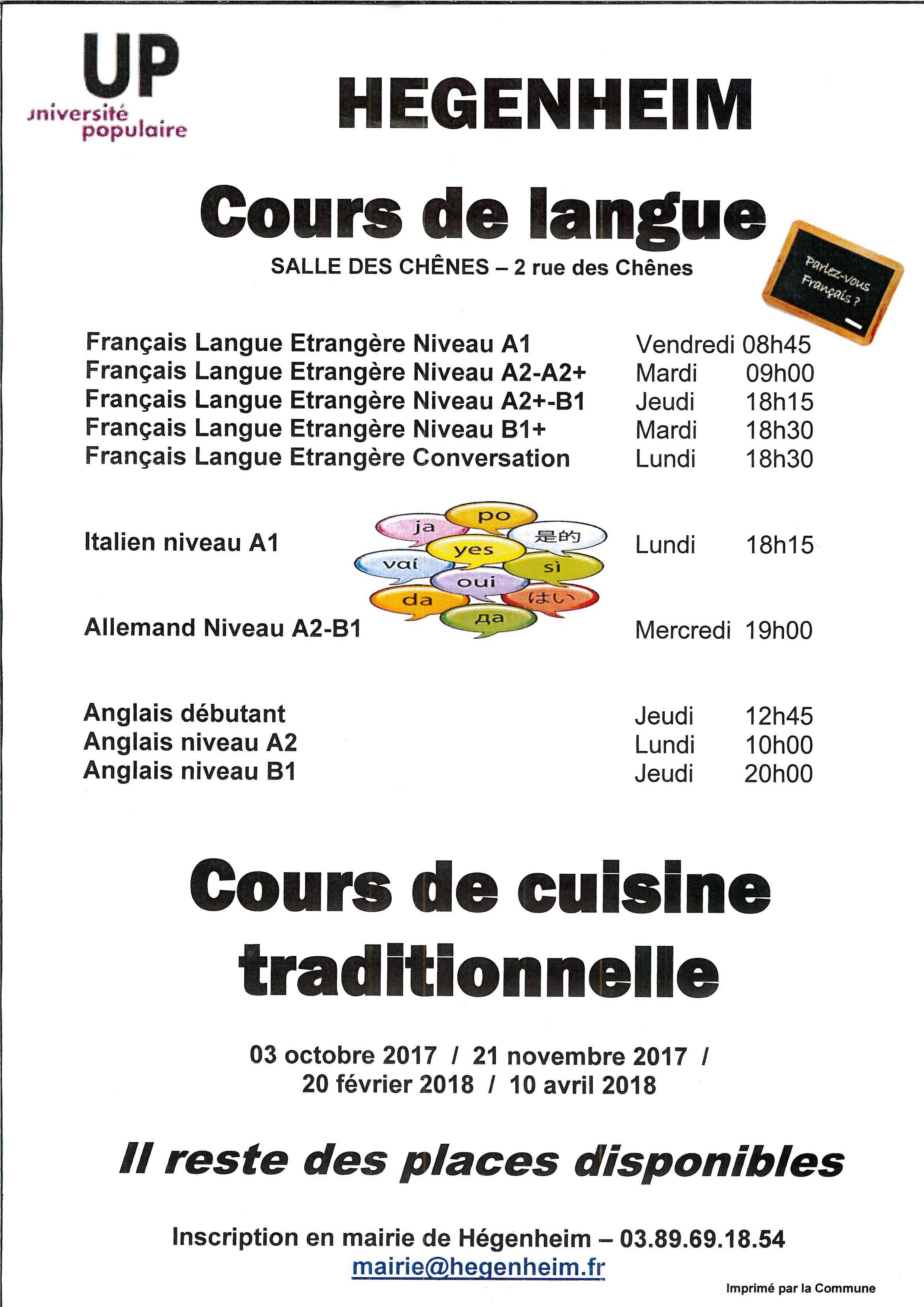 affiche langue cuisine