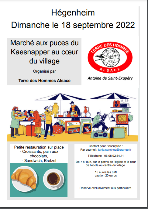 Marché aux puces Terre des Hommes - Ville de Hégenheim